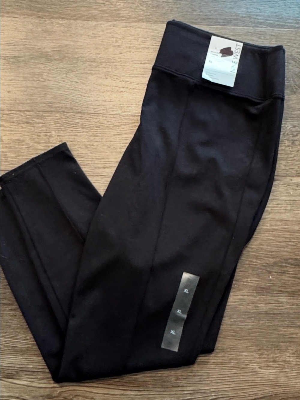 Nine West stretch knit Black leggings  - Solid Black Stretch Pants